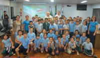 Alunos da Escola Antônio Rockenbach visitam a Câmara de Marechal Rondon