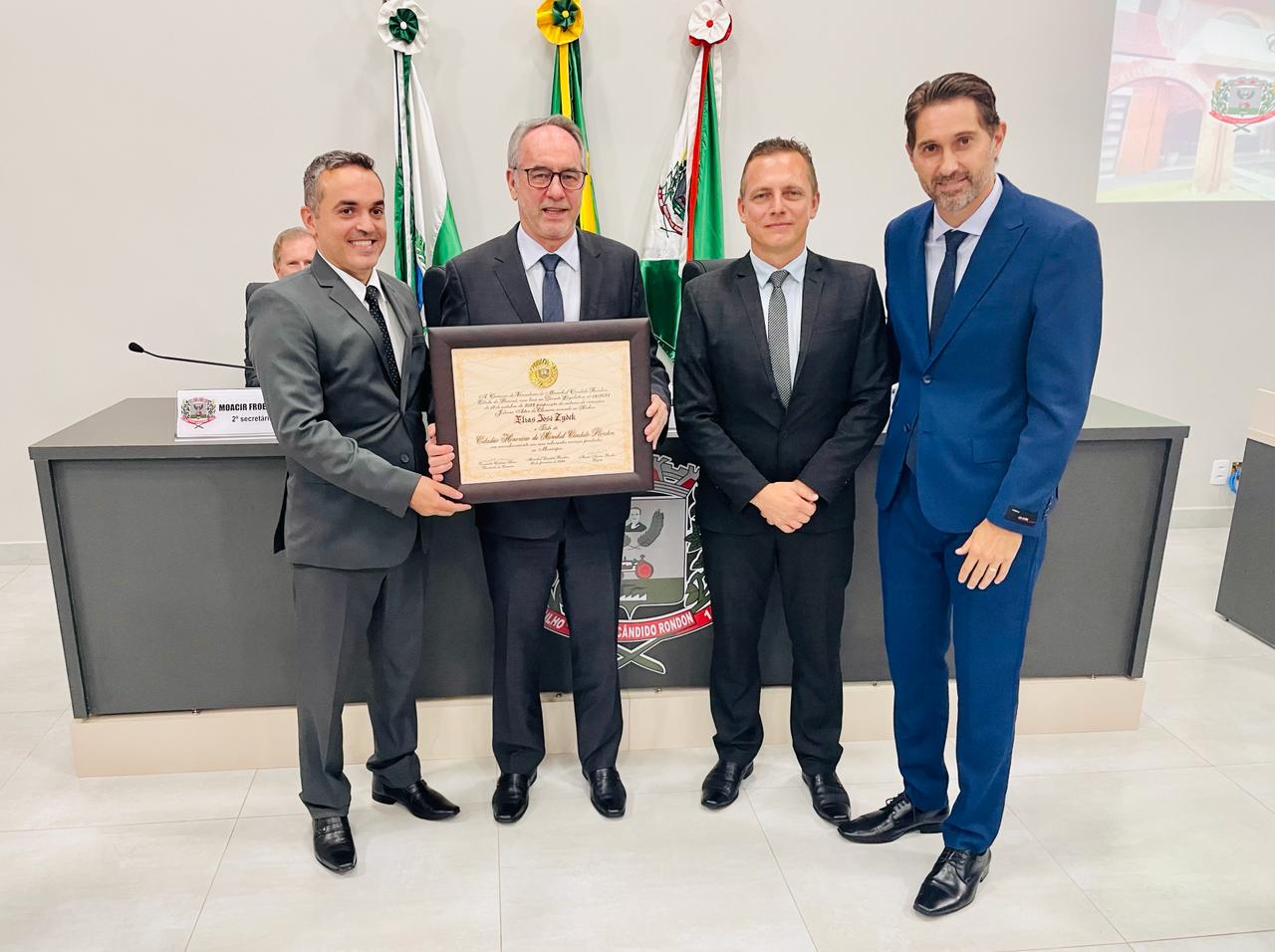 Elias Zydek é homenageado com título de “Cidadão Honorário” de Marechal Rondon