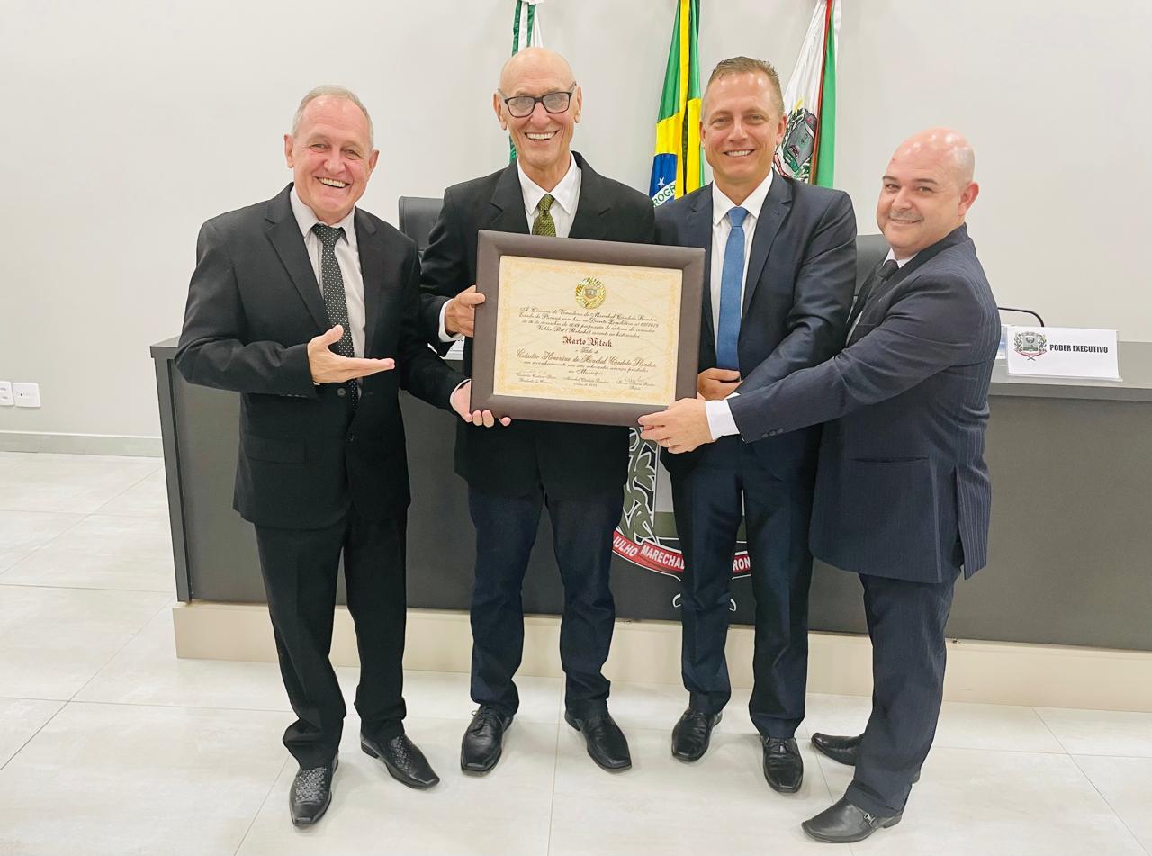 Harto Viteck é homenageado com título de “Cidadão Honorário” de Marechal Rondon