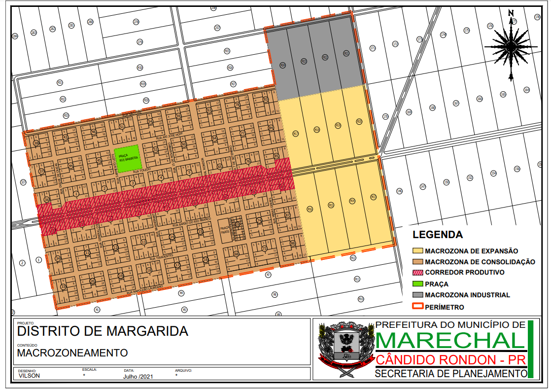 MAPA PLANO DIRETOR: DISTRITO DE MARGARIDA