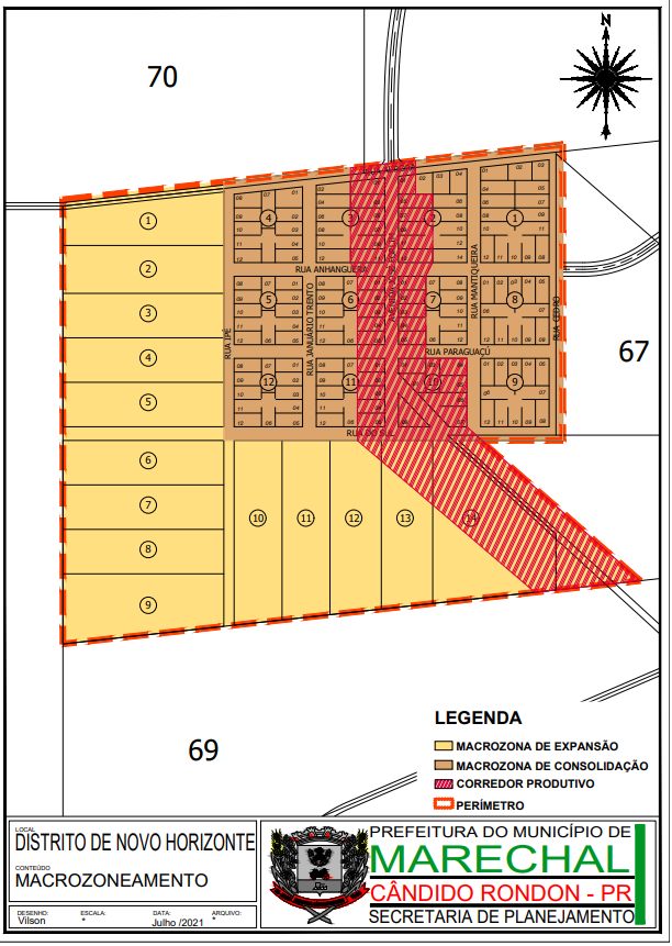 MAPA PLANO DIRETOR: DISTRITO DE NOVO HORIZONTE