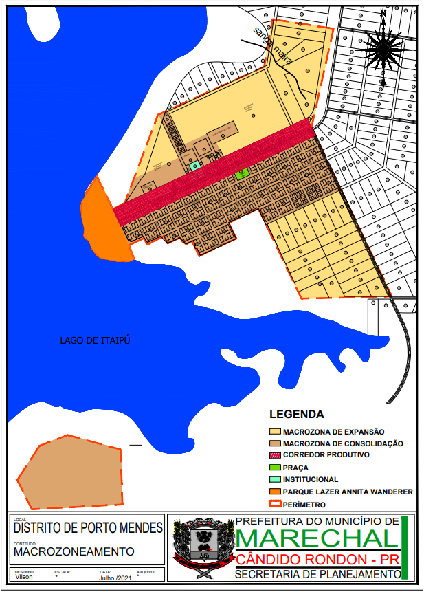 MAPA PLANO DIRETOR: DISTRITO DE PORTO MENDES