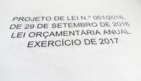 Orçamento municipal para 2017 é de R$ 170,9 milhões